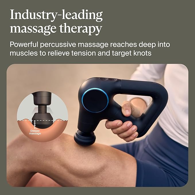 TheraGun Therabody Prime Plus Heated Powerful Massage Gun for Enhanced Warm-Up &amp Workout Recovery - Quiet Deep Tissue Massager for Body and Back Pain Relief - Leg &amp Back Massager with Heat