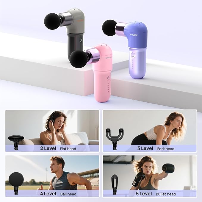 Super Mini Massage Gun Deep Tissues Percussion Muscle Massager Compact Sports Travel Massage Gun Portable Massager Gun for her him Purple