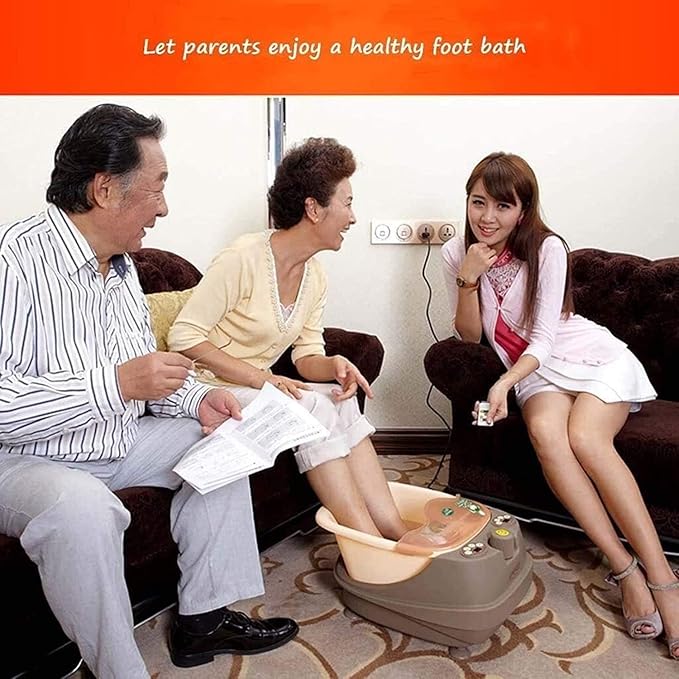 Foot Spa Bath Massager with Heat Shiatsu Massage Split Footbath Massage Heated Footbath Electric Thermostatic Footbath Foot Soaking Machine for Tired Feet Stress Relief Home Use