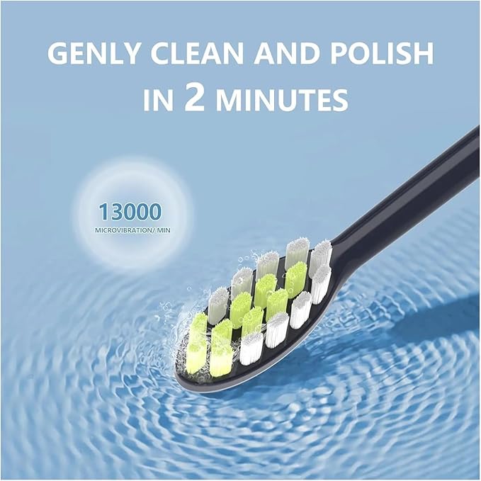 4Pack Replacement Toothbrush Heads Compatible with Ph One Soni Care Electric Head HY1100 HY1200 BH1022(Blue)