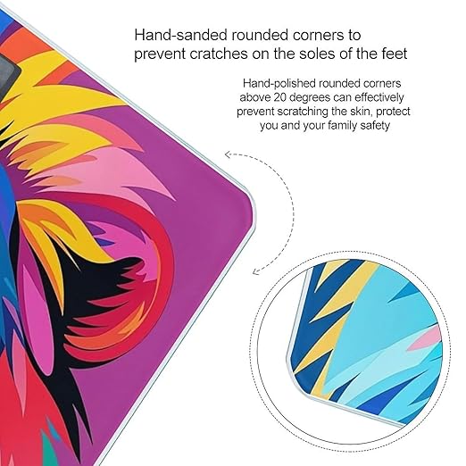 Colorful Lion Scale for Body Weight Digital Bathroom Scale Toughened Glass High Precision Scales for Body Weight with Large LCD Backlight Display Weight Scales