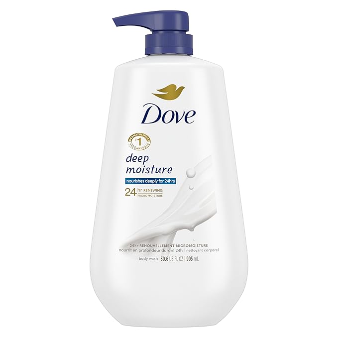 Dove Body Wash Deep Moisture 30.6oz Cucumber Green Tea Beauty Bar 6 Bars 3.75oz Bundle
