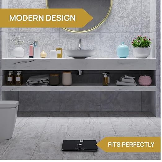 INEVIFIT Bathroom Scale Highly Accurate Digital Bathroom Body Scale Measures Weight up to 400 lbs. Includes Batteries