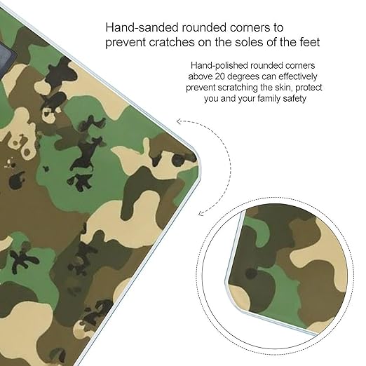 Smart Scale for Body Weight Digital Bathroom Weighing Scale Energy Saving Scale Green Camo Army Camouflage