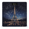 Night Paris Eiffel TowerScale for Body Weight with LCD High Precision Weighing Scales Fashion Sturdy Tempered Glass Weight Scales Easy-to-Read Digital Bathroom Scale for Daily 400lb