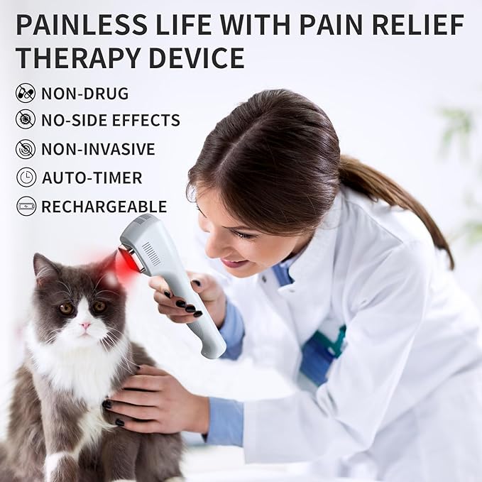 Pet Red Light Therapy Device for Dogs &amp Cats Deep Penetrating Dual-Wavelength LED 16 Red Chips and 16 Infrared Chips for Pain Relief Healing Arthritis – Handheld Vet-Grade Home Use