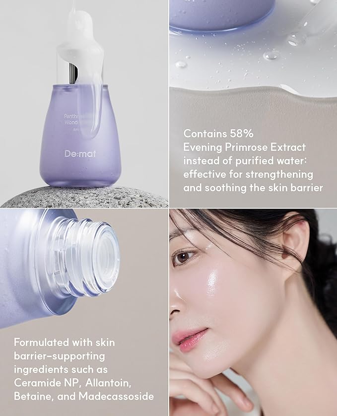 De:maf Panthenol 30% Wonder Drops Ampoule Panthenol 30% and Evening Primrose Extract for Instant Calming Suitable for All Sensitive Skin Korean Skincare