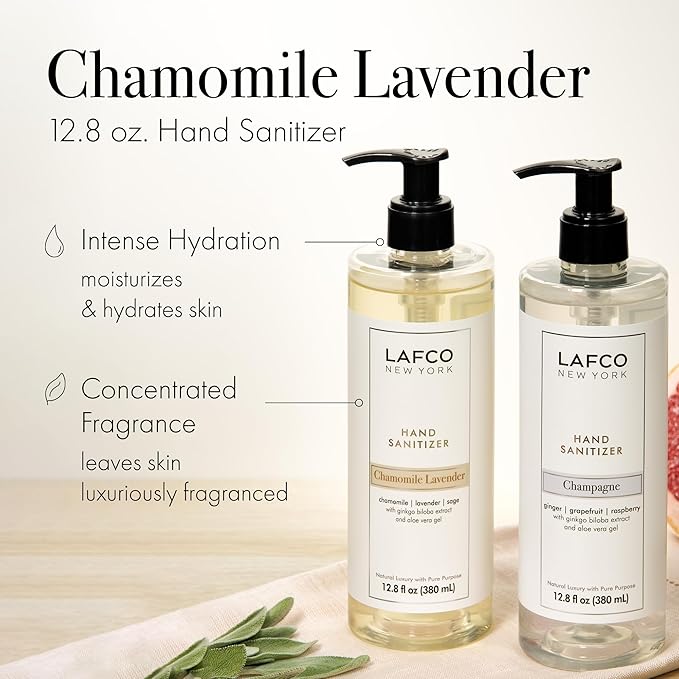 LAFCO New York Hand Sanitizer Chamomile Lavender - 12.8 fl oz - Purifies &amp Hydrates - FDA Approved - Cruelty Free