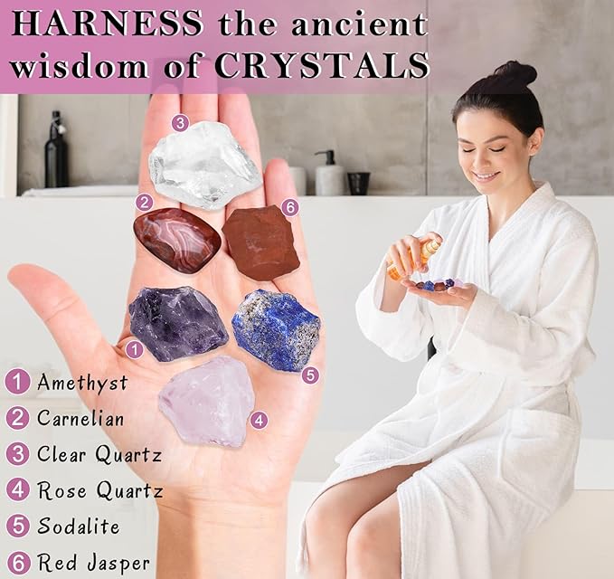 Garybank V Steam Kit with Healing Crystal Yoni Seat with Crystals &amp Stones for Women V Steam at Home Kit Vaginial Detox &amp Postpartum Care Vaginal Steaming Chair Gown &amp Cushion (No Ste