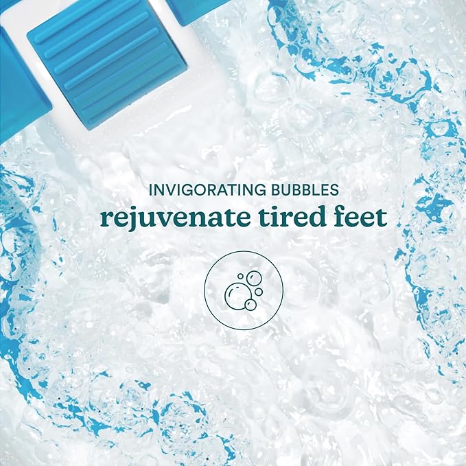 HoMedics Bubble Bliss Deluxe Foot Spa with Heat Massaging Arch 3 Acupressure Attachments Splash Guard Raised Nodes Creates Bubbles Improves Circulation Soothe Tired Muscles