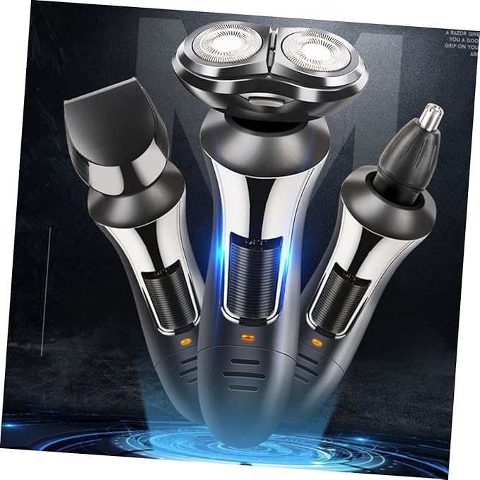 USB Rechargeable Electric Beard Clipper Multifunction Razor Nose Hair Trimmer for Men Precision Blades Portable Design for Travel and Grooming