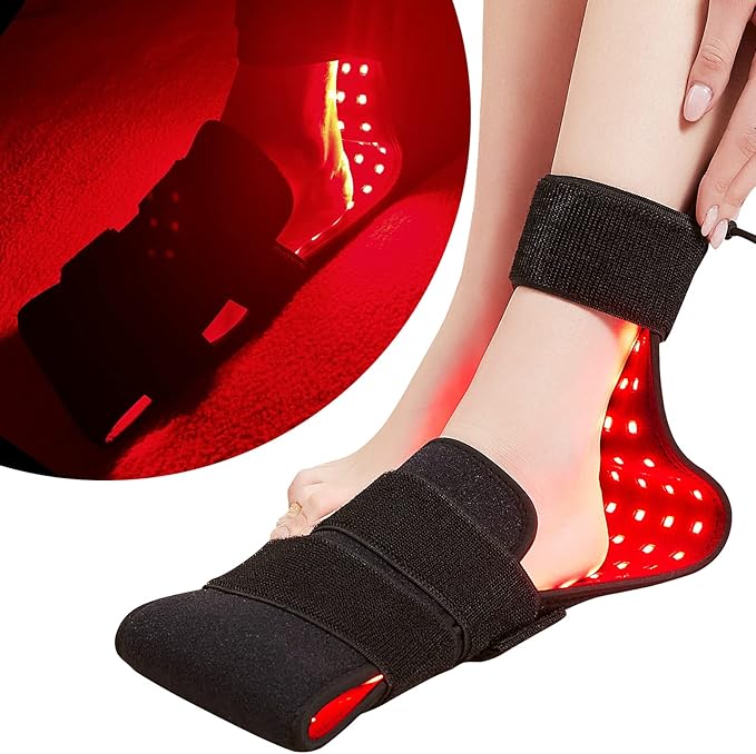 LED Red Light Therapy for Feet &amp Body CAMECO 640nm &amp 660nm &amp 880nm Infrared Light Therapy Belt for Foot Pain &amp Neuropathy Wearable Foot Therapy Wrap Timer 3 Temperature Setting