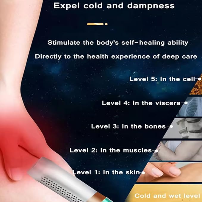 Terahertz Therapy Rod Terahertz Therapy Machine Therapy Wand Promote Cells Regeneration and Relax Muscle and Eliminate Fatigue Suitable for Places As Beauty Salons Health Care