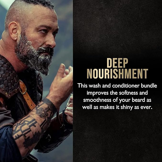 The Beard Struggle - Marksman's Beard Conditioner - Hoenir's Poem Gold Collection - Nourish Softens &amp Strengthens Beard - Radiance Beard Conditioner for Men (8 Fl oz)