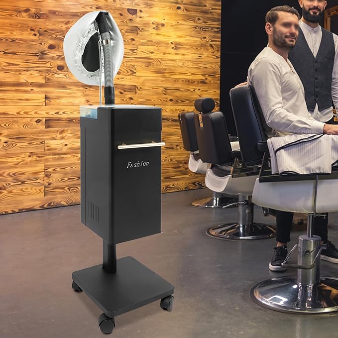 Professional Nano Hair Steamer for Salon &amp Home 110V Freestanding Hair Steamer with 360° Mobility Base &amp Steam Cap Multi-Function Hair Care Equipment for Spa Color Treatment &amp Scalp Car