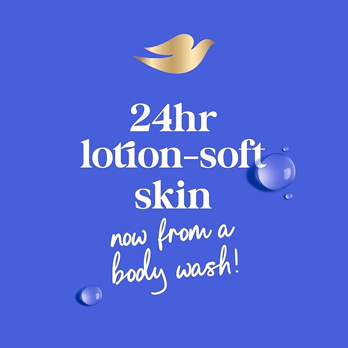Dove Body Wash with Pump Deep Moisture for 24hr Lotion-Soft Skin Moisture Moisturizing Skin Cleanser with No Sulfates No Parabens(Pack of 6)