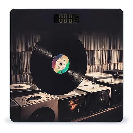 Vinyl Records Weight Scale for Body Weight Digital Bathroom Scale High Capacity Accurate Digital Weighing Scales and Easy-to-Read on Backlit LCD Display Scales