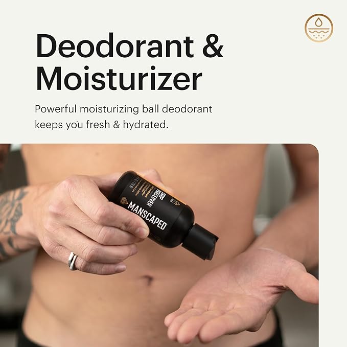 MANSCAPED® The Crop Preserver® &amp Crop Soother™ Men's Anti-Chafing Ball Deodorant with Cooling Aloe Vera &amp Groin Grooming Aftershave Lotion Infused with Colloidal Oats &amp Shea Butter