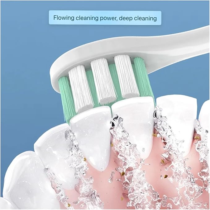 Replacement Electric Toothbrush Heads Compatible for D1/D2/D3 Soft Bristles Cleaning Brush Head(16pcs Green)