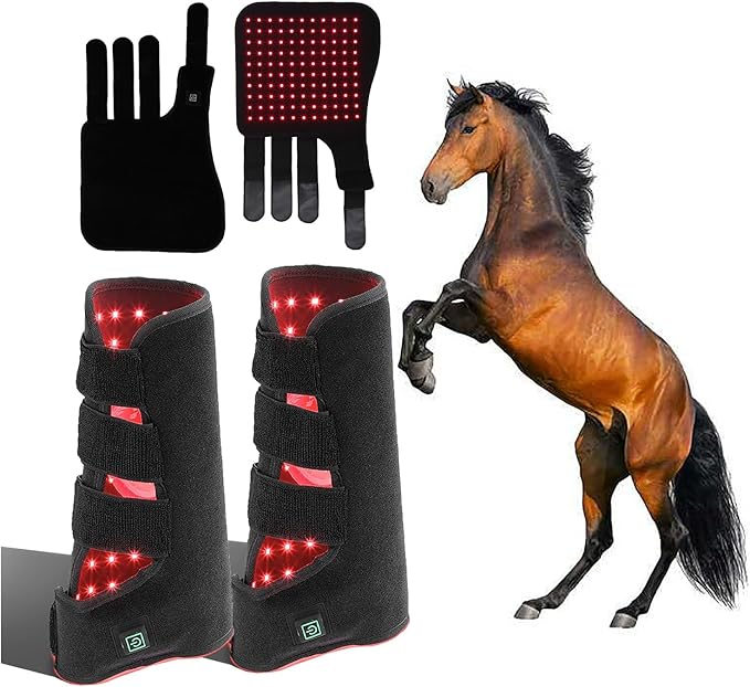 Red Light Therapy Device for Horses Portable Horse Leg Infrared Red Light Therapy Adjustable Intensity Mode for Promote Blood Circulation and Relieve Pain
