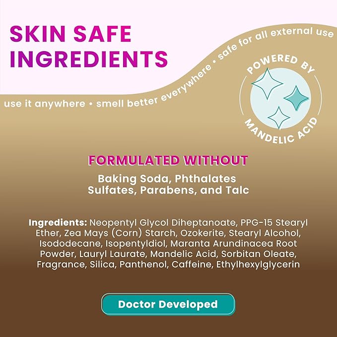 Lume Whole Body Deodorant - Smooth Solid Stick - 72 Hour Odor Control - Doctor Developed - Aluminum Free Baking Soda Free and Skin Loving - 2.6 Ounce (Pack of 2) (Vanilla Bliss)
