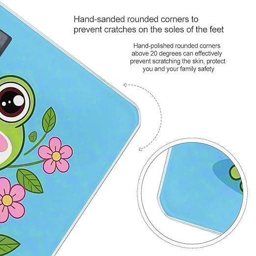 Frog Weight Scale Cute Bathroom Scale for Body Highly Accurate Digital Weighing Machine for People Compact LCD Display Scales with Sturdy Toughened Glass Scales