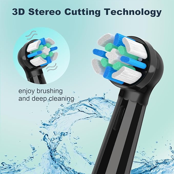 10 PCS iO Replacement Heads Compatible with Oral B iOiO Series Electric Toothbrush Heads Compatible with Oral B iO 2/3/4/5/6/7/8/9/10Medium Bristles for Effective Plaque RemovalBlack