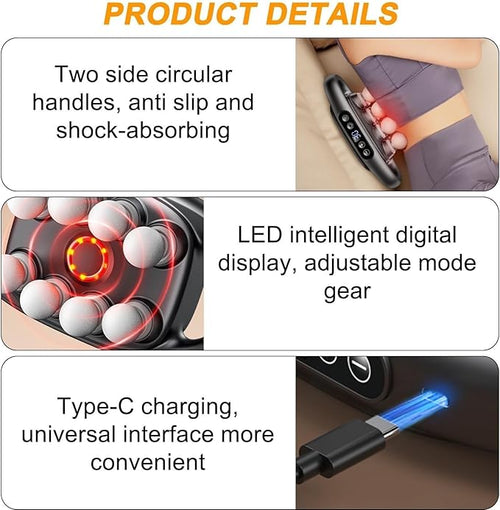 16-Head deep Tissue Massager 2026 Upgraded Version Portable 16-Head Massage Gun Set 30 Intensity Levels and 3 Smart Modes Suitable for Neck Shoulders Upper arms and Buttocks(White)