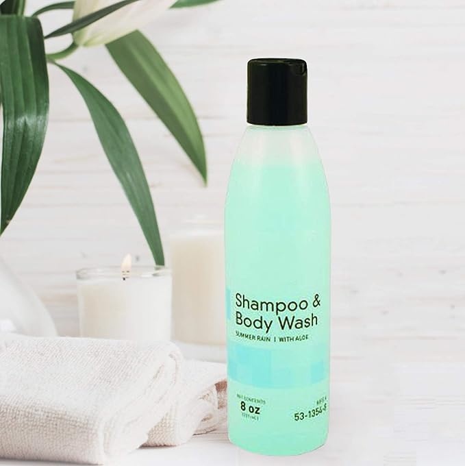 McKesson Skin and Hair Cleanser 8 oz. Case of 48 Shampoo &amp Body Wash with Lanolin Aloe Vera and collagen. Skin care solution for showers or baths. Natural conditioners &amp Pleasant Summer Rain