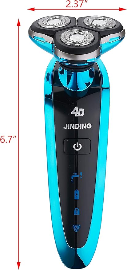 FixtureDisplays® Smooth Electric Wet/Dry Beard Shaver with Floating Head 15943-FBA