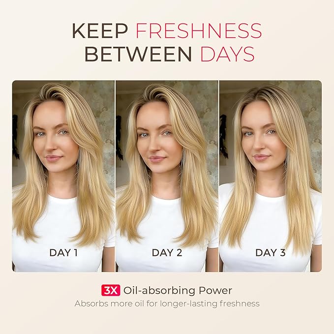 TYMO Ionic Hair Straightener Brush + TYMO Dry Shampoo Powder for Women