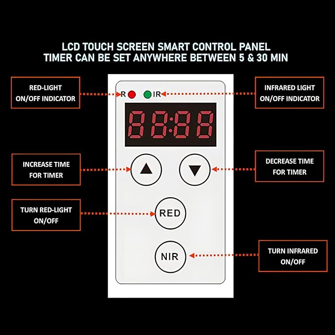 Red Light Therapy Device for Full Body 630nm 660nm 810nm &amp 850nm Near Infrared Dual-Chip Clinical Grade LED Panel for Smooth Skin Weight &amp Pain Management and Overall Wellness (600-Watt 1