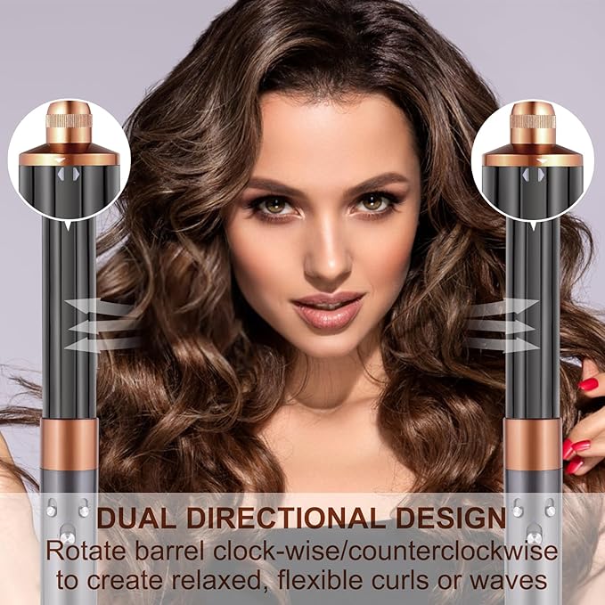 40mm/1.6in Long Barrel Attachment for Dyson Airwrap HS01 HS05 HS08 Adjustable Bidirectional Curling Auto-Wrap Curling Iron Curler Create Bouncy Curls or Waves