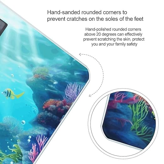 Ocean Underwater Dolphin Fish Weight Scale for Body Weight Digital Bathroom Scale High Capacity Accurate Digital Weighing Scales and Easy-to-Read on Backlit LCD Display Scales