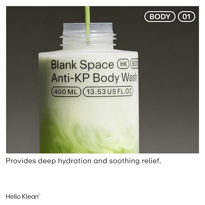Blank Space Anti-KP Body Wash - Bi-Phase Cleanser Deeply Cleans &amp Removes Hard Water Residue - Hydrating Boost for Skin Moisture - Soothe Rough Dry &amp Sensitive Skin - Dermatologist Tested