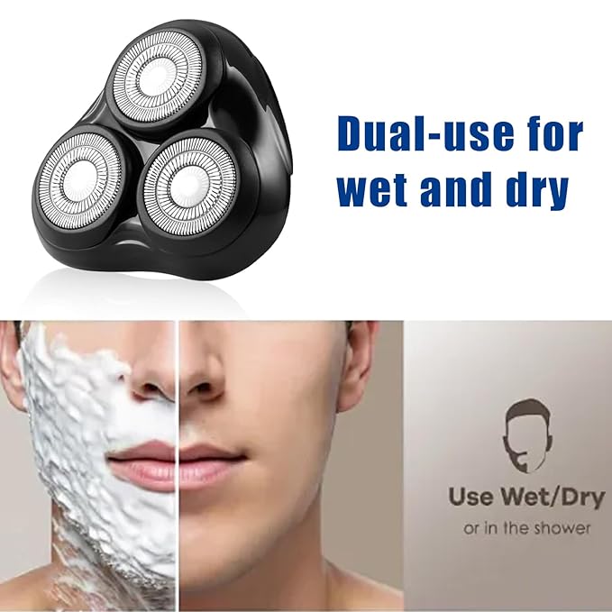 Rotary Replacement Shaver HeadCompatible with Remington Shaver SeriesforR3R4R5R6R7R8SP-3141 and SP-5161 Foils (Black-1 PC)