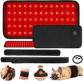 Nurabeam Red Light Therapy for Body | 3-in-1 Led Bead Nura Beam Red Light Therapy Belt with Elastic Strap | 10*5 660nm&amp850nm Home Red Light Therapy for Body Back Waist Shoulder Knee Joint (Black