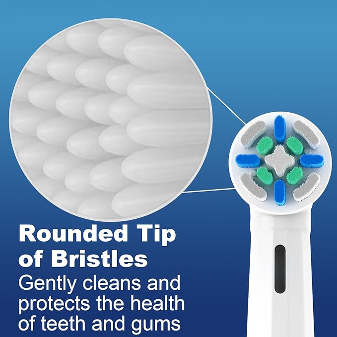 6 Pack Replacement Heads with Medium Soft Bristles Compatible with Oral b IO 2/3/4/5/6/7/8/9/10 Series Electric Toothbrush IO Brush Heads Compatible with Oral b (White)