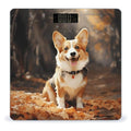 Corgi Dog Bathroom Scale Large LCD Backlight Display Digital Scale Rounded Corners Body Scales Automatic Power On/Off Bathroom Scales for Home Bedrooms