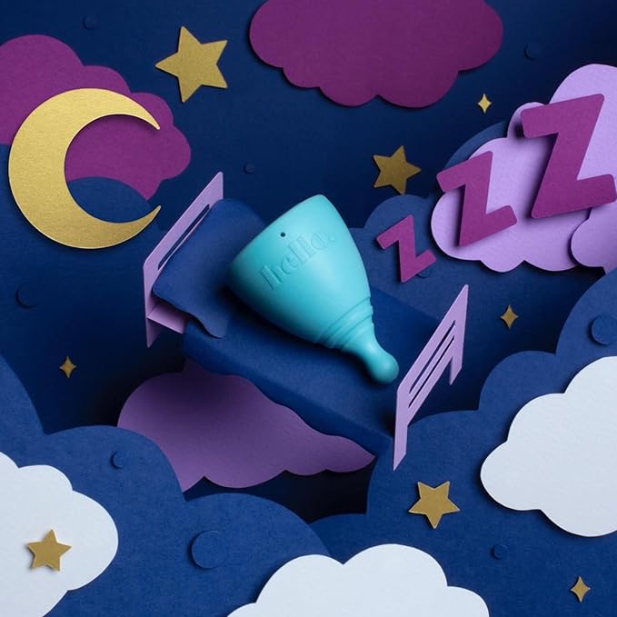 Hello Period Average Cervix Menstrual Cup | Award Winning Reusable Period Cup Soft Flexible Alternative to Pads &amp Tampons Sustainable Feminine Hygiene Leak Proof | Holds 21ml 41mm D 59mm L (Medi