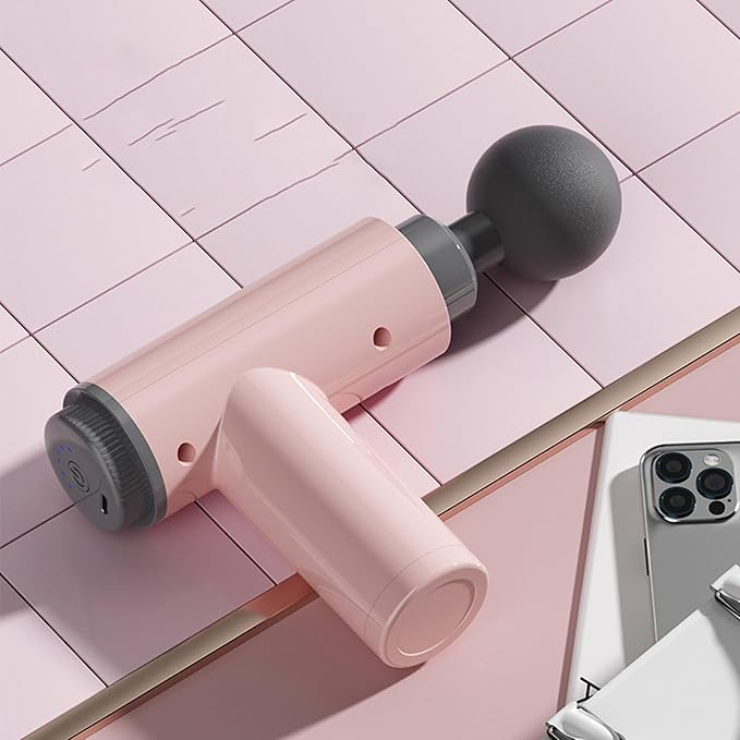 Portable Massage Gun Handheld Percussion Massager Small Massage Gun Cordless Massager for Women Men Muscle Relaxation White