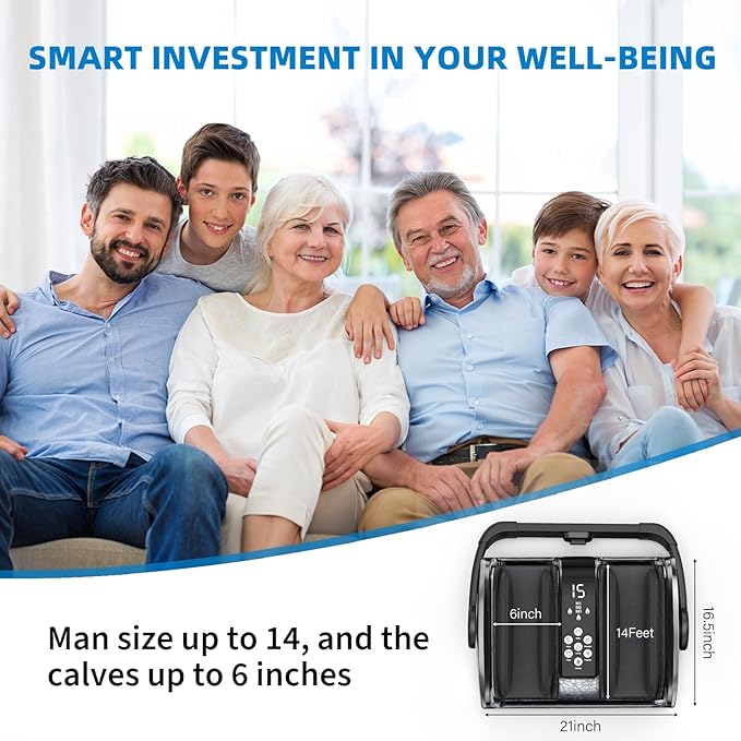 HSA Eligible FSA Shiatsu Foot Massager with Heat for Neuropathy and Pain Relief 3 Heat Therapy 5 Intensity Deep Kneading Rolling for Calf-Feet-Arm Relaxation Plantar Fasciitis