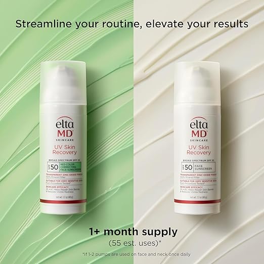 EltaMD UV Skin Recovery Face Sunscreen with Zinc Oxide All Mineral Safe for Sensitive Skin SPF 50