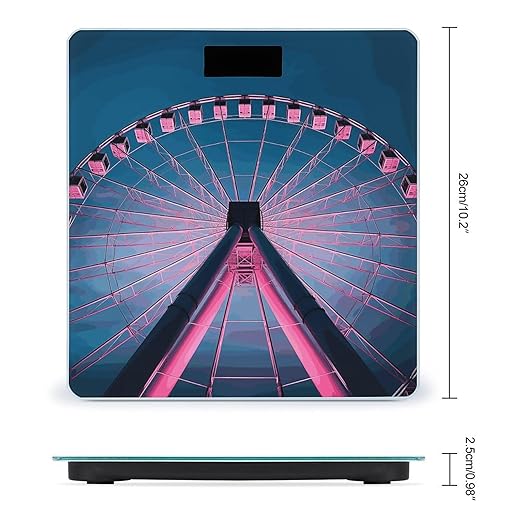 Large Ferris Wheel Smart Scale for Body Weight Accurate Bathroom Scale with LED Display Digital Weight Scales Weighing Machine High Precision Scales for Bath Home