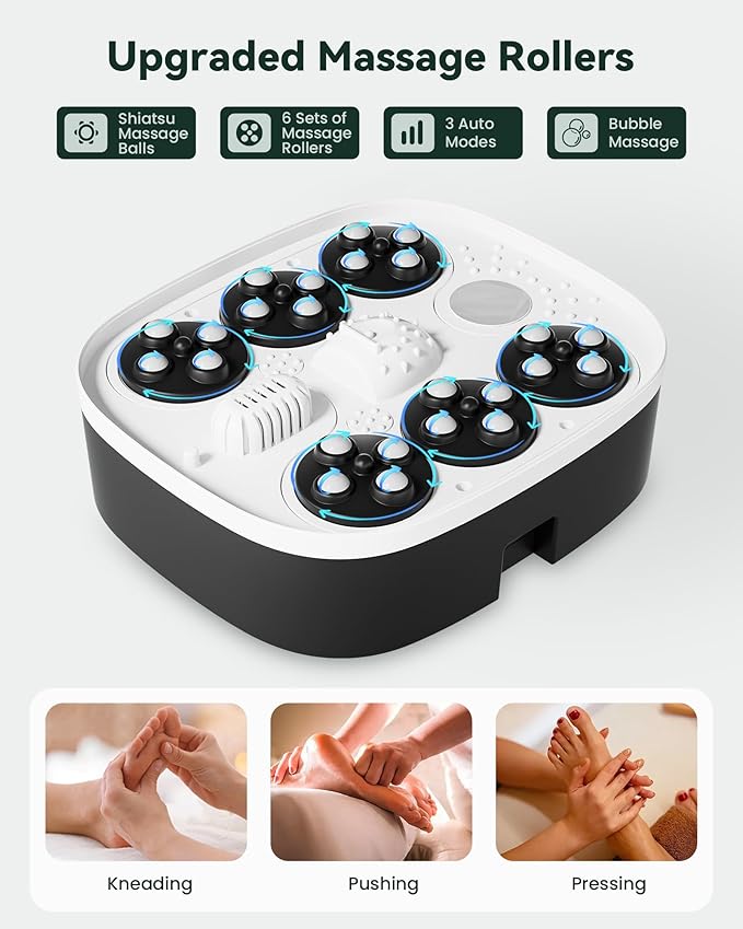 Snailax Cordless Neck Massager &amp Foot Spa Bath Massager