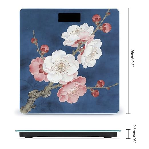 Clear Blue Spring Breeze Weight ScaleClear LED Display Bathroom Digital Weighing ScaleTempered Glass Digital Bathroom Scale for Body Weight Capacity Up to 400 Lbs