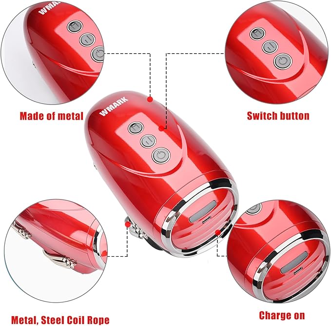 Professional Haircut Massager/Cordless Handheld Massager Vibration Neck/Legs/Hands/face Massager 2 Massage nodes 2600AMH (Red)