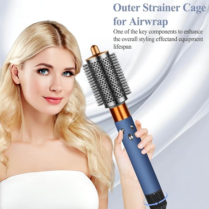 Filter Cage Cover and Upgraded Large Round Volumizing Brush for Dyson Airwrap