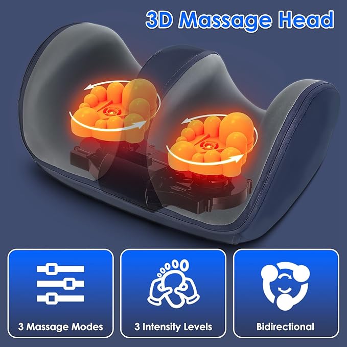 Shiatsu Foot Massager with Heat Foot Massager Machine for Circulation and Pain Relief Calf Massager with 3 Modes 3 Intensity Levels Christmas Gifts for Mom Dad
