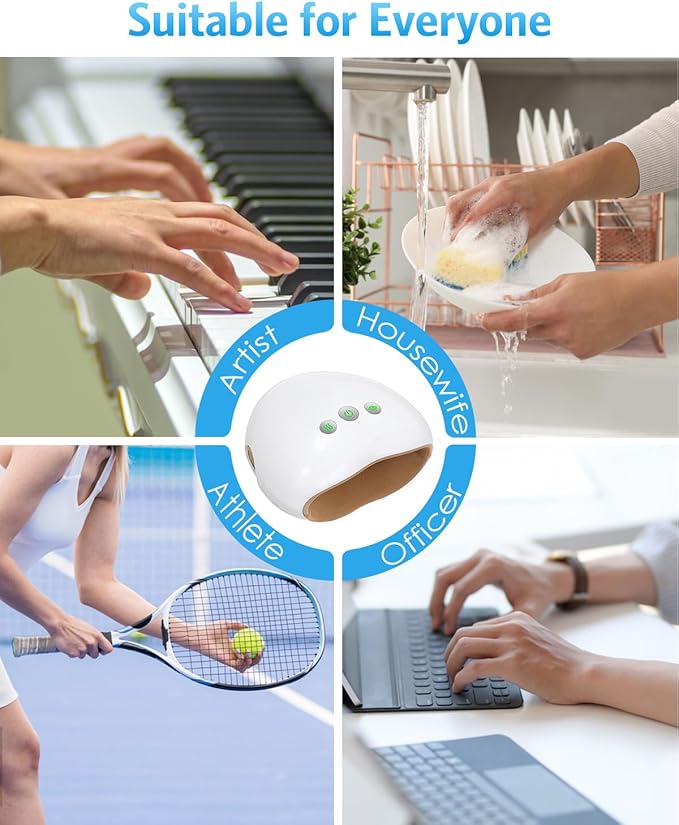 AMIR Electric Hand Massager Cordless Hand Massager with Heat and Compression 3 Compression &amp Heating Rechargeable Hand Massager for Arthritis Carpal Tunnel Relief at Home Gifts for Women Men